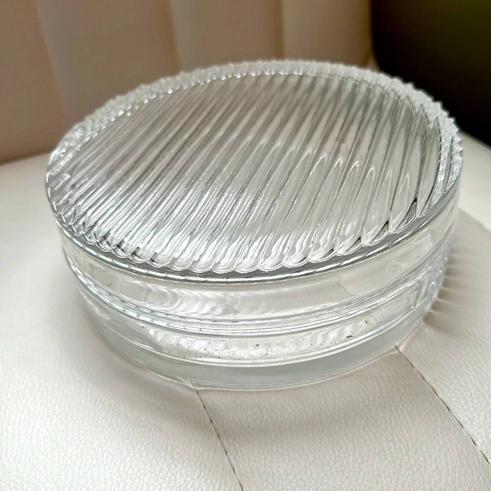 Beautiful IKEA round glass container